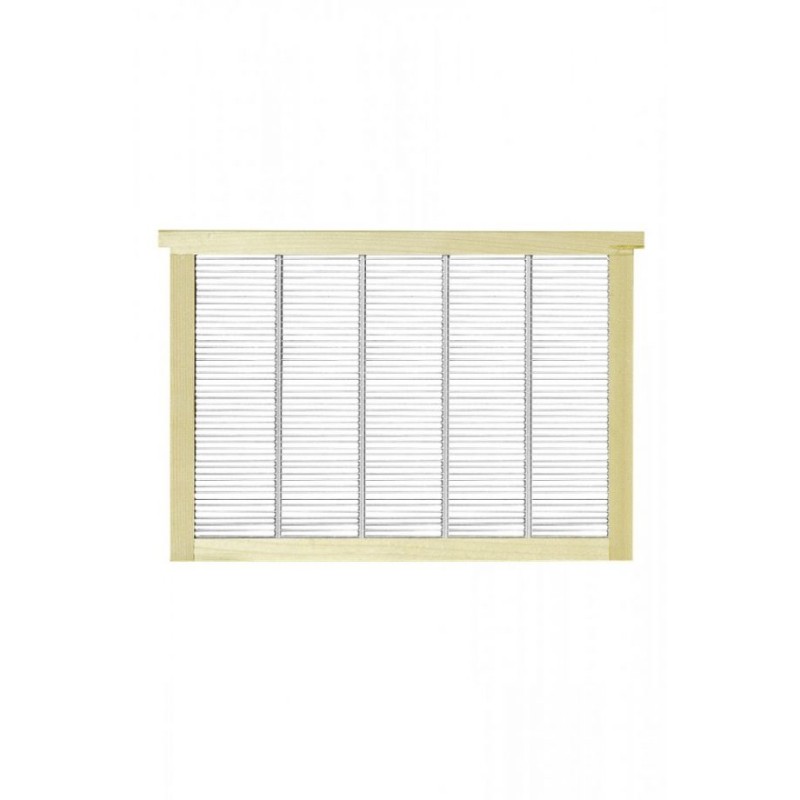 Grille à reine partition pour 1 cadre Dadant sur coté de ruche